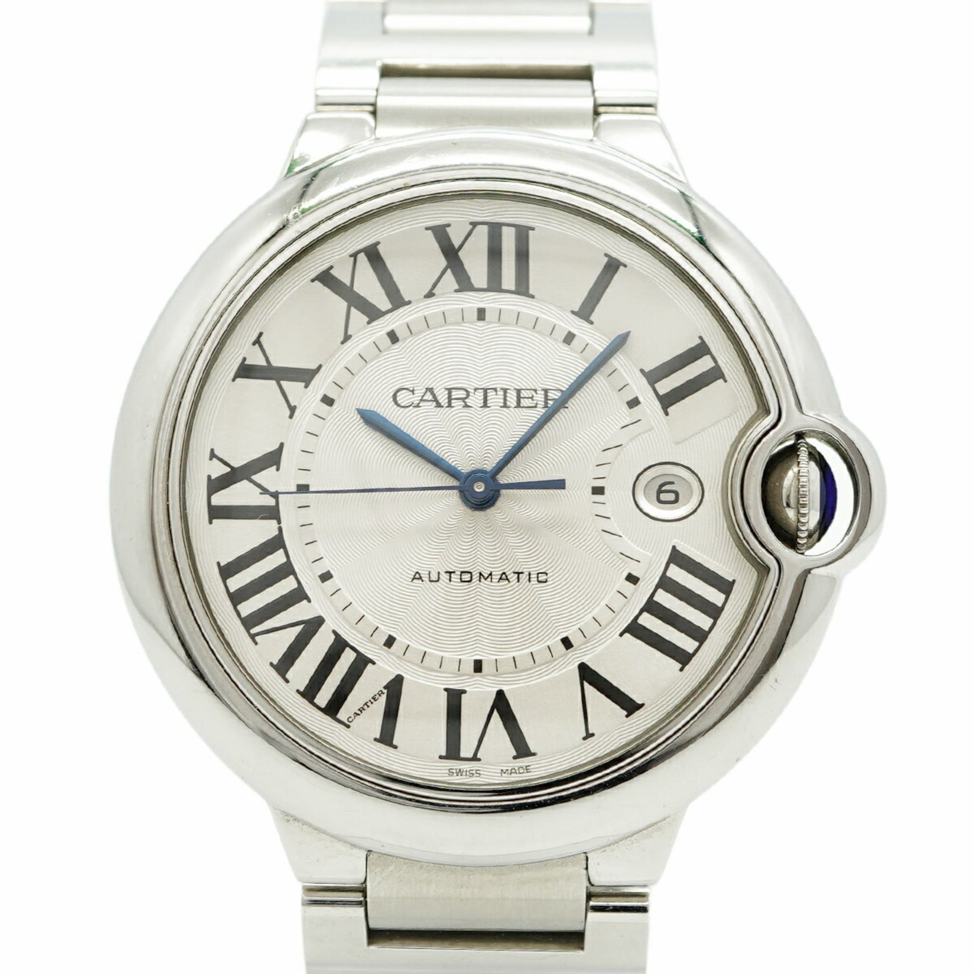 Cartier Ballon Bleu LM W69012Z4 Silver Dial Men's Watch