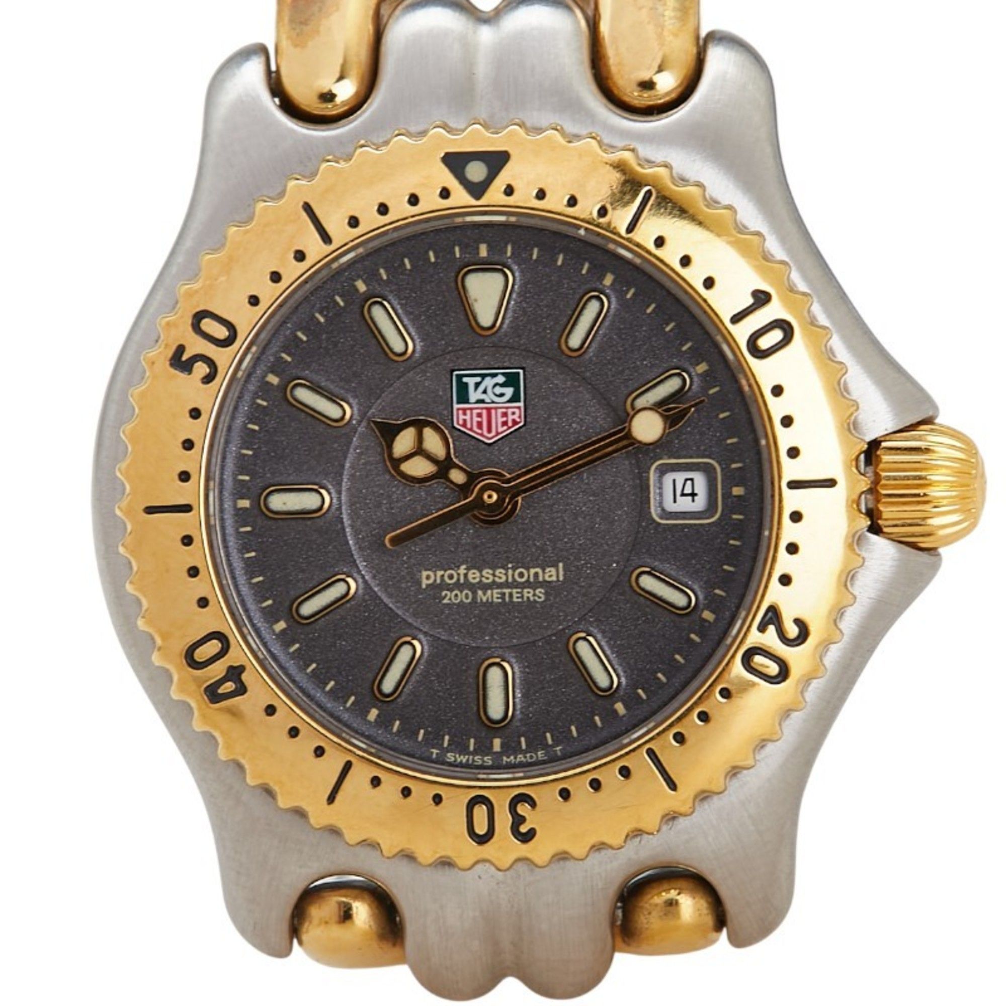TAG Heuer Professional Date Watch WG1320-0 Quartz Movement, Gray Dial, Stainless Steel, Plated, Wome