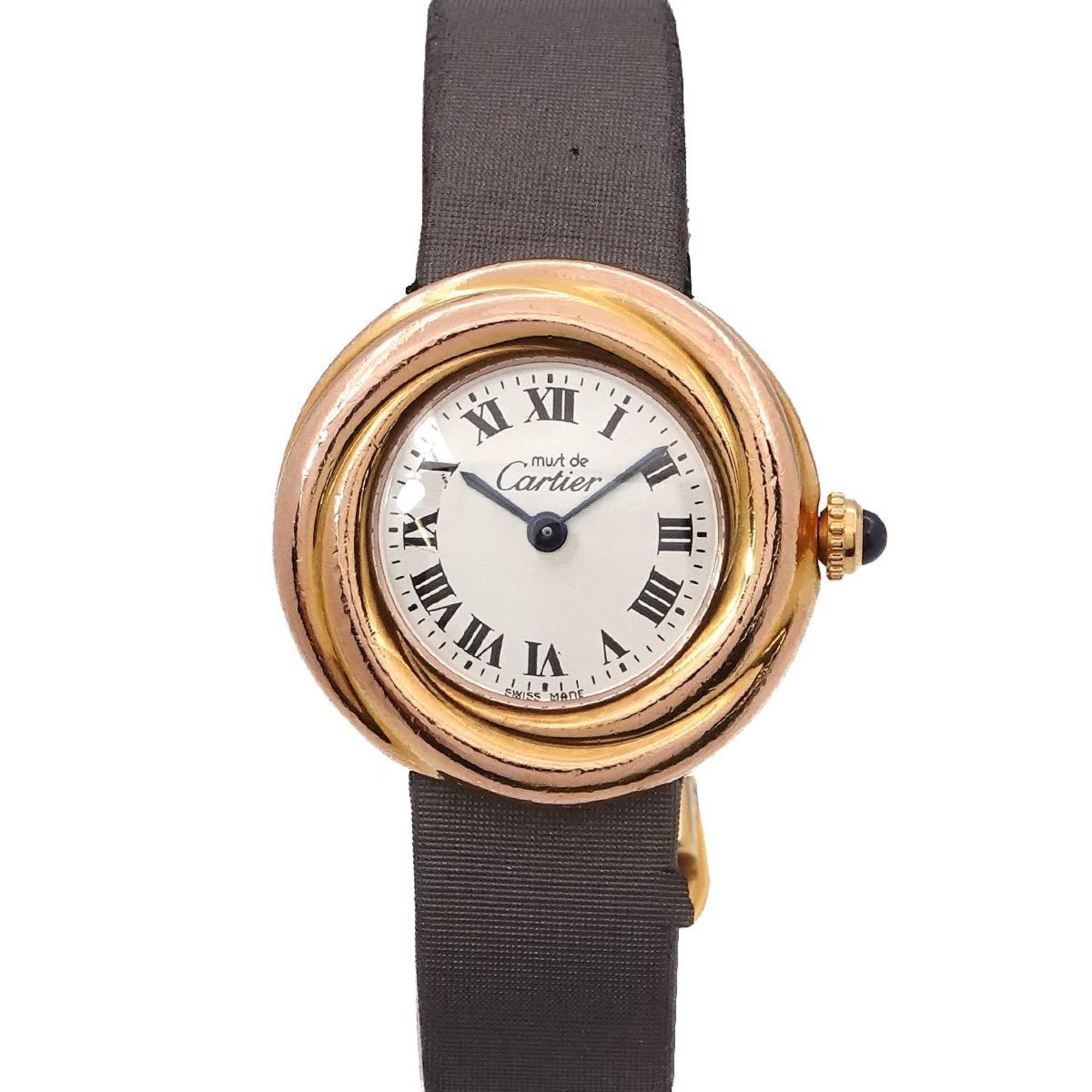 Cartier Must Trinity Vermeil W1015045 Women's Silver SV925 Quartz Watch