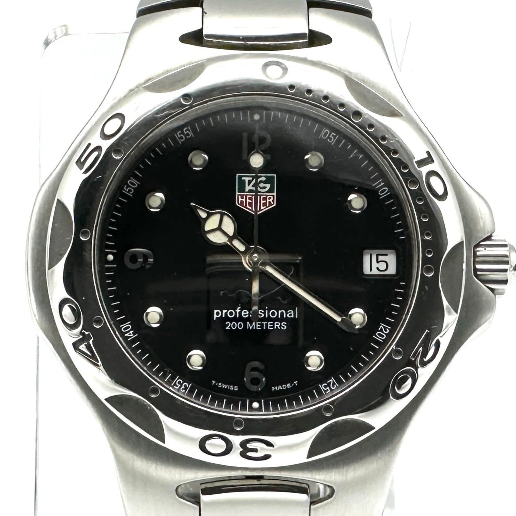 TAG HEUER Kirium Professional 200 Date WL1112 Quartz Stainless Steel Men's Watch with Black Dial