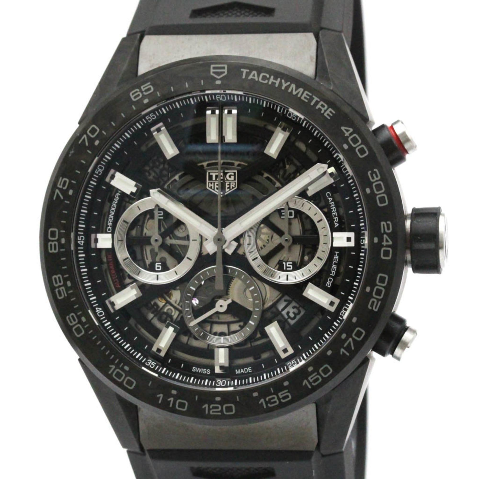 TAG HEUER Carrera Heuer Calibre 02 Carbon Automatic Mens Watch CBG2A91