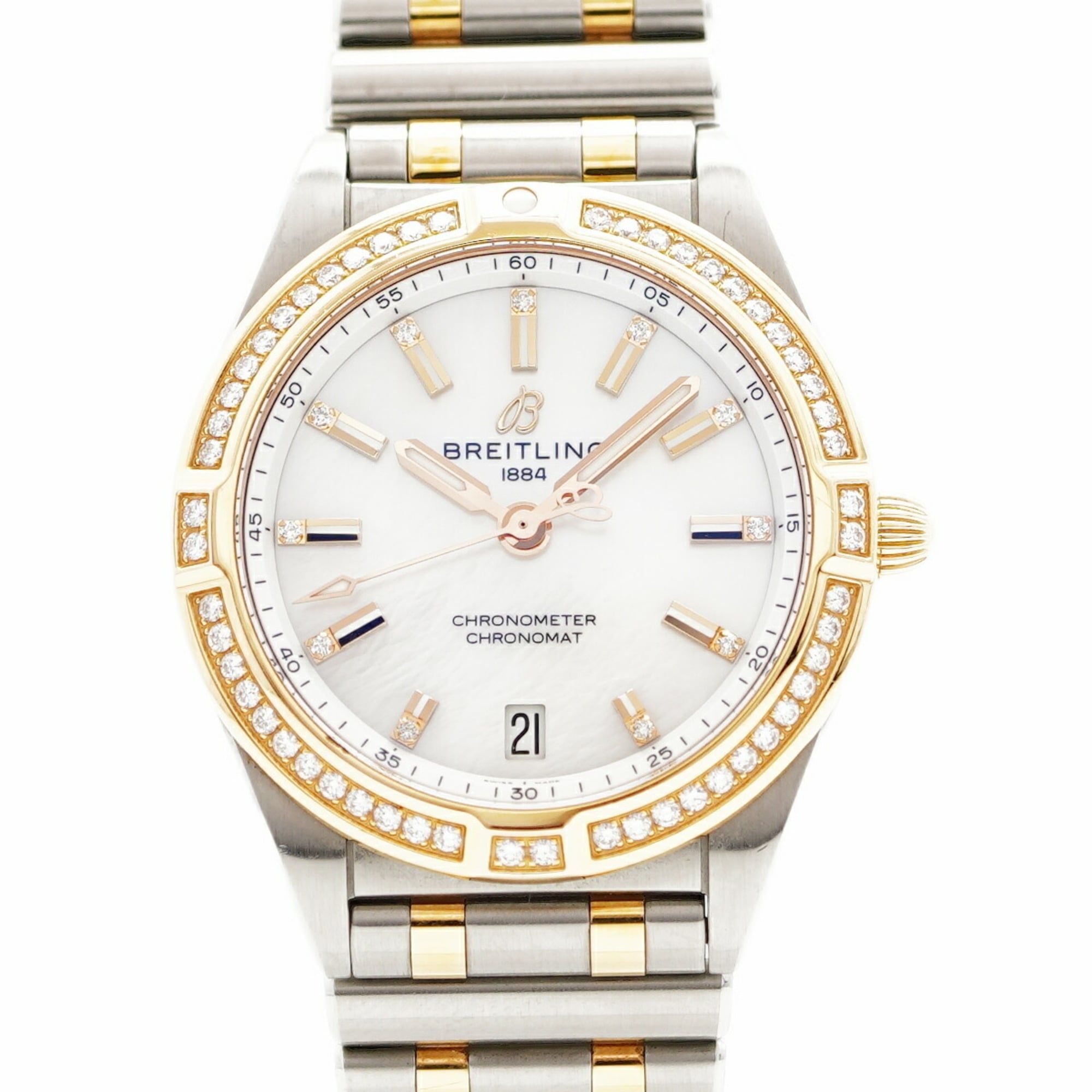 Breitling Chronomat U77310 White Dial Women's Watch