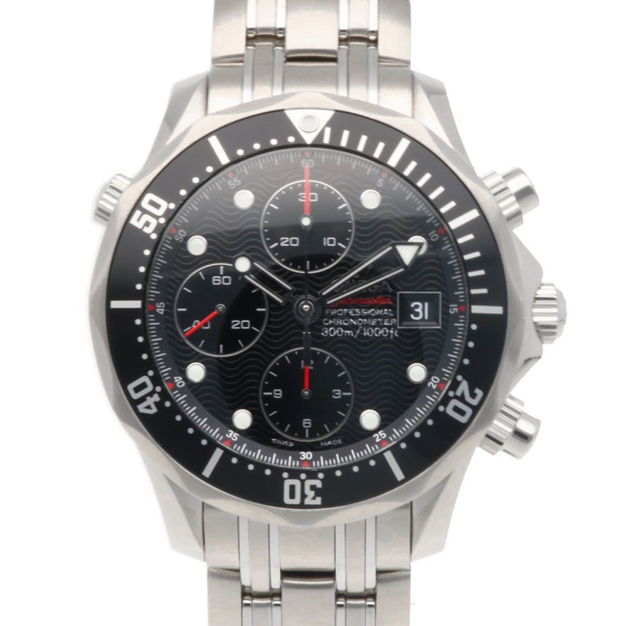 Omega Seamaster 300 Chronograph Watch, Stainless Steel, Automatic, Men's, 21330424001001