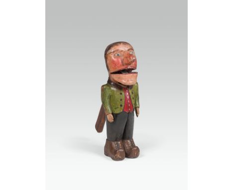  Nussknacker, 19. Jh. Holz, bemalt, H. 34,8 cm     Nutcracker, 19th century wood, painted, h. 34.8 cm   