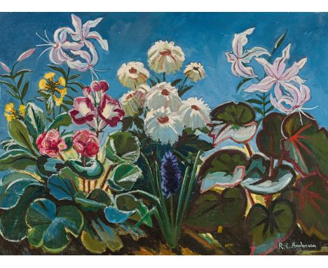  Robin Christian Andersen* Blumenlandschaft, 1928 Öl auf Leinwand, 86,5 x 115 cm Signiert rechts unten: R. C. Andersen Richar