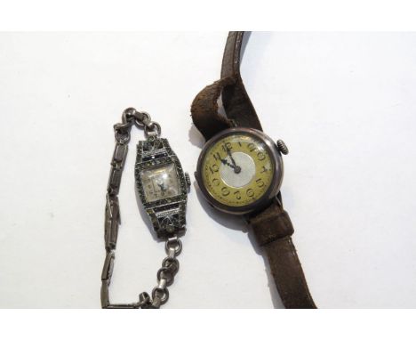 A Ciny 925 cocktail watch and Darax silver manual watch (2) 