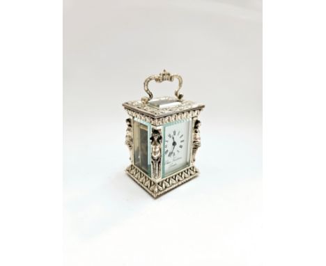 Charles Frodsham Co Ltd, limited edition miniature silver carriage clock (no 870) made to commemorate Queen Elizabeth’s  II s