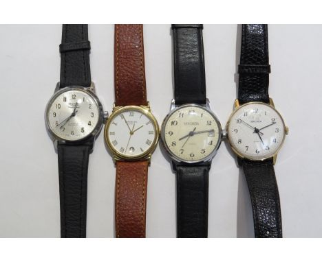 Four wristwatches Quartz and manual movements including two Sekonda (one missing back), Rone Countryman and Raymond Weil 