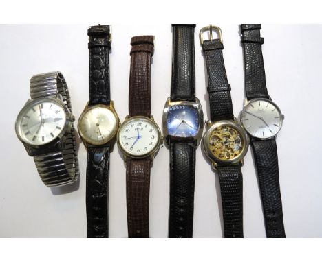 Five Limit band watches including Quartz and manual wind movements and an associated watch (6) 