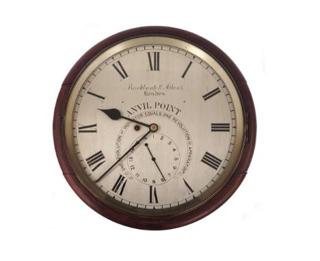 A late 19th Century lighthouse wall clock by Brockbank and Atkins of London, made for Anvil Point lighthouse, built by Trinit