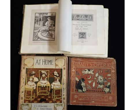 MARY DE MORGAN, ILLUS. WALTER CRANE: 'THE NECKLACE OF PRINCESS FLORIMONDE' Macmillan 1880 (poor copy), with 'The baby's opera