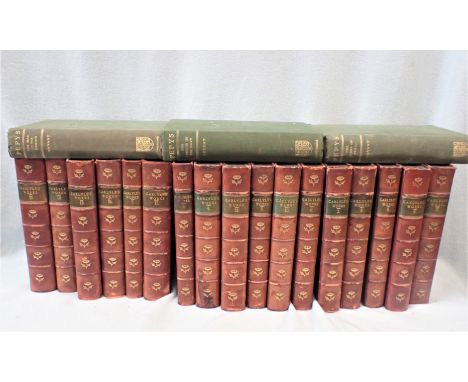 THOMAS CARLYLE: A SET OF WORKS,  HALF-CALF WITH MARBLED BOARDS Chapman &amp; Hall, 1890s, 17 vols., and Arthur Bryant; 'Pepys