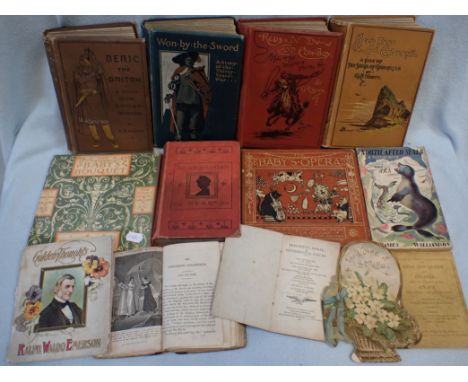 A COLLECTION OF 19TH CENTURY CHILDREN'S BOOKS including Henty, Walter Crane, 'Ornaments Discovered', and others