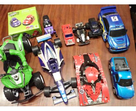 A  MECCANO SPORTS CAR and other toy cars