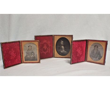 THREE CASED AMBROTYPE PHOTOGRAPHS 