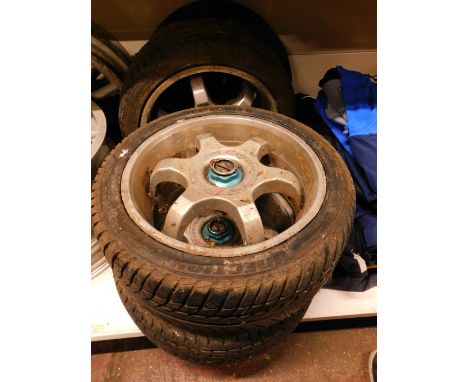 Four TSW R System alloy wheels, six spoke, with Direction tyres, 195/45R 16 ATV.