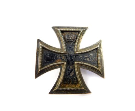 A World War I German Iron Cross, first class. 