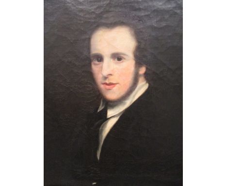 English School, (19th century), portrait of a gentleman, oil on canvas, inscribed verso 'Robert Tongue', 60 x 49cm  