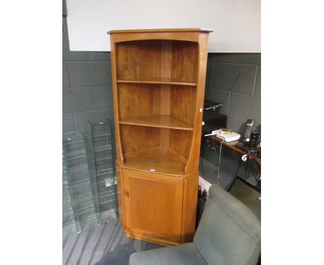 An Ercol blonde elm corner cupboard 180 x 77cm  