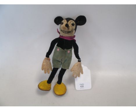 A 1930's Deans Rag Book Mickey Mouse Disney figure, 22cm high  