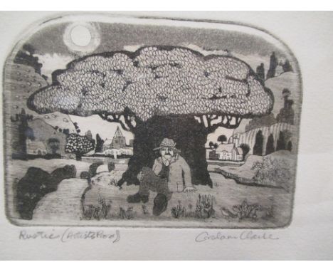 Graham Clarke (British, b .1941), Rustics, artist's proof etching, signed lower right "Graham Clarke", 18 x 23cm; and Robert 