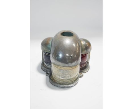 A 1920's chrome boat bow light