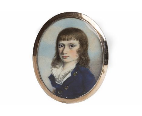 ATTRIBUTED TO THOMAS RICHMOND (BRITISH 1802-1874),DOUBLE SIDED PORTRAIT MINIATUREivory5.5cm x 4.5cmFramed and under glass (ov