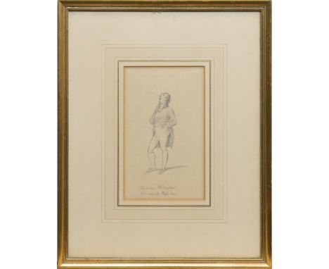 ATTRIBUTED TO GEORGE DANCE (BRITISH 1741 - 1825),PENCIL SKETCH OF MANpencil on paper20cm x 12cmMounted, framed and under glas