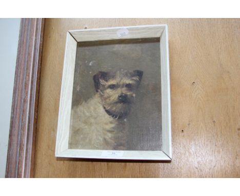 FIDDLER - oil on canvas portrait of dog - 22cm x 17cm CONDITION REPORT Our team of trusted experts are on hand to help and al