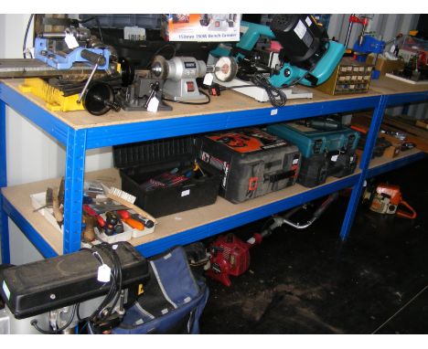 A 180cm two tier workshop bench