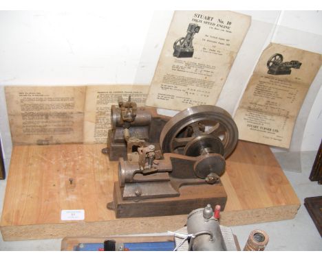 A part model Stuart engine with plans