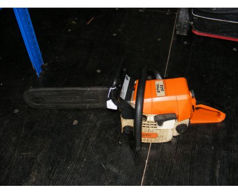 A Stihl petrol driven chainsaw