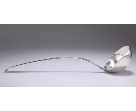 A GEORGE III SILVER LADLE,&nbsp;by William Eley &amp; William Fearn, London 1802, Old English pattern, engraved with crest to