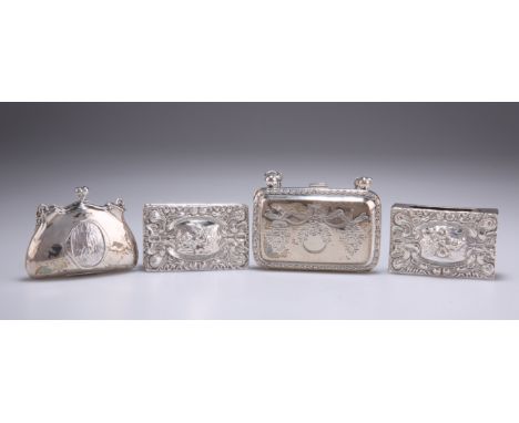 A GROUP OF SILVER, including an Elizabeth II snuff box, by Hampton Utilities, Birmingham 1983; an Edwardian matchbox sleeve, 