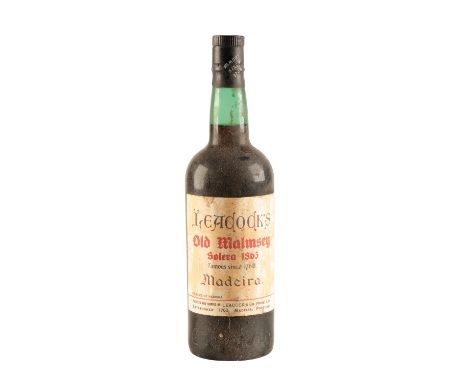 MADEIRA: LEACOCK'S OLD MALMSEY SOLERA, 1863, single bottle Provenance: From the Collection of a Master of Wine