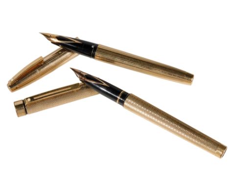 SHEAFFER: AN "IMPERIAL" 777/727 FOUNTAIN PEN, with 14ct gold nib, 13cm long, and a Sheaffer Targa fountain pen, with 14ct gol
