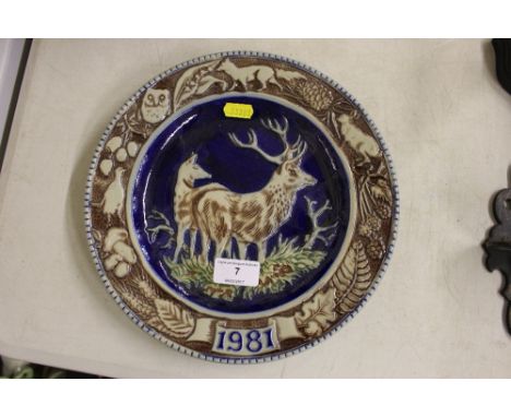 A Goebel salt glazed plate, limited edition 99 of 7,500