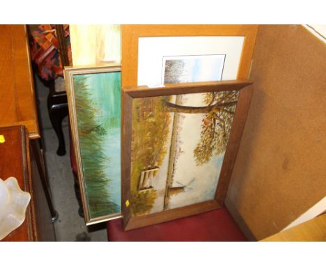 K George, oil on board study of a windmill together with an oil on board study of Holstead Mill; am unframed oil on board stu