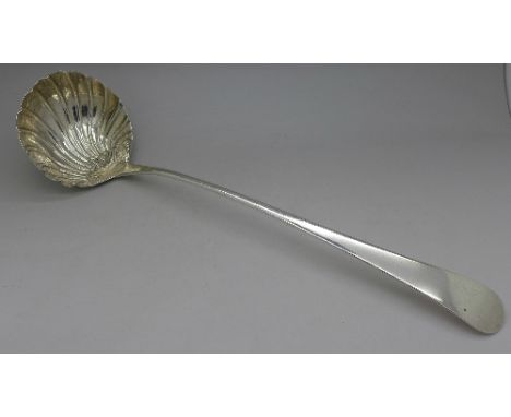 A George III silver ladle, London 1796, by Peter & Ann Bateman