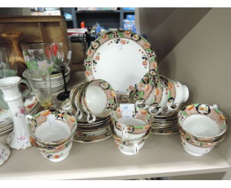 A part tea service Marked English China GP