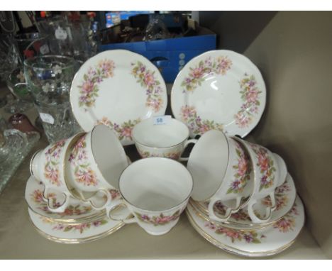 A part tea service by Colclough in the Wayside design