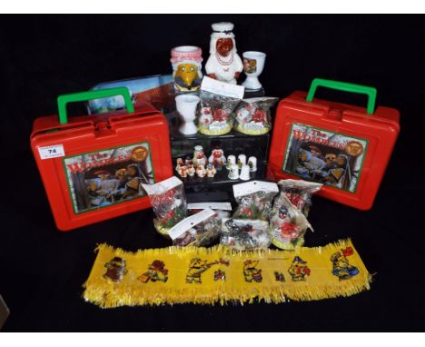 Wombles - a selection of Wombles collectables to include two Wombles Bluebird Toys lunch-boxes with flask and cups, a selecti