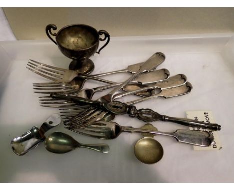 Collection of silver plated flatware. Not available for in-house P&amp;P 