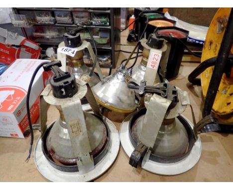 Selection of mixed vintage coloured floodlights. Not available for in-house P&amp;P 
