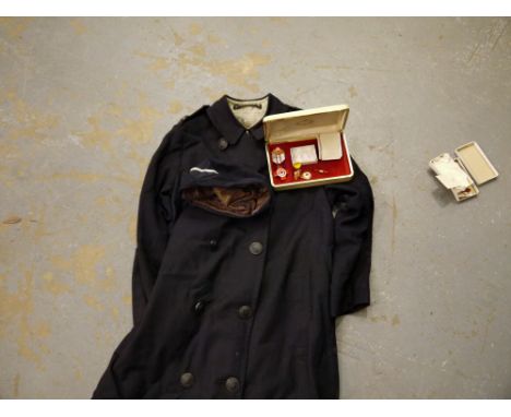 Red Cross uniform jacket and hat with mixed Red Cross badges and medals etc. P&amp;P Group 2 (£18+VAT for the first lot and £