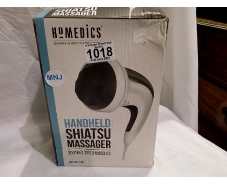 Homedics handheld shiatsu massager, complete and boxed. P&amp;P Group 2 (£18+VAT for the first lot and £3+VAT for subsequent 
