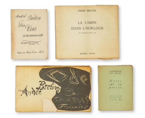 ANDRÉ BRETON (1896-1966)Ensemble de 4 livres  La Lampe dans l'horlogeEdition originale, tirage de tête, un des 350 exemplaire