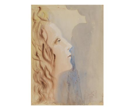 SALVADOR DALÍ (1904-1989)La plus grande beauté de Béatrice signé et daté 'Dali 1950' (en bas à droite)aquarelle, gouache et e