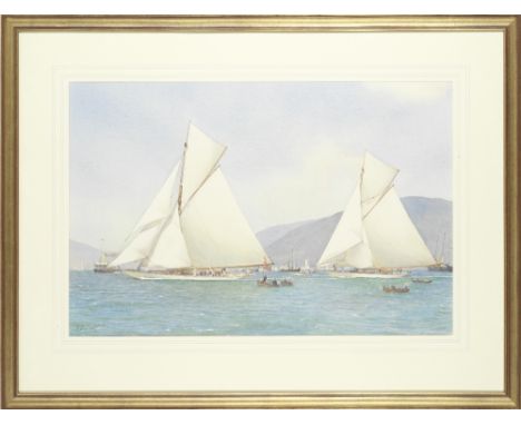 Martyn Richardson Mackrill (born British 1962)Two yachts in full sail, possibly off Cumbrae signed 'Martyn R Mackrill-' (lowe