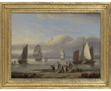 Thomas Luny (British, 1759-1837)Sorting the catch signed and indistinctly dated 'Luny 18?7' (lower left)oil on panel29.8 x 40